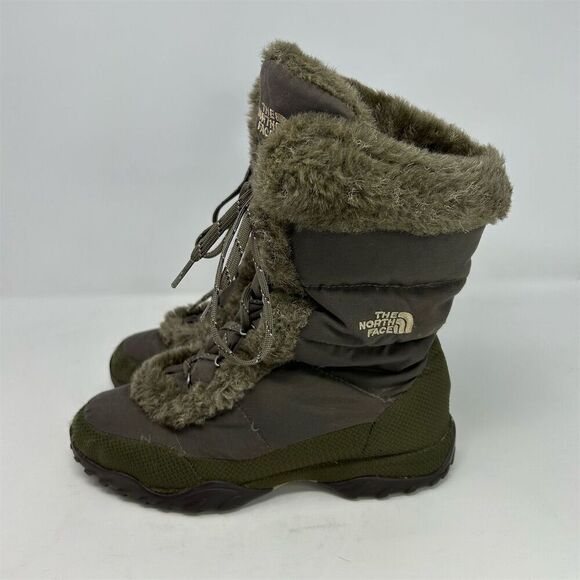 The North Face Lace Up Snow Boots Size 9 Green Waterproof Insulated Size 9 - Picture 6 of 12